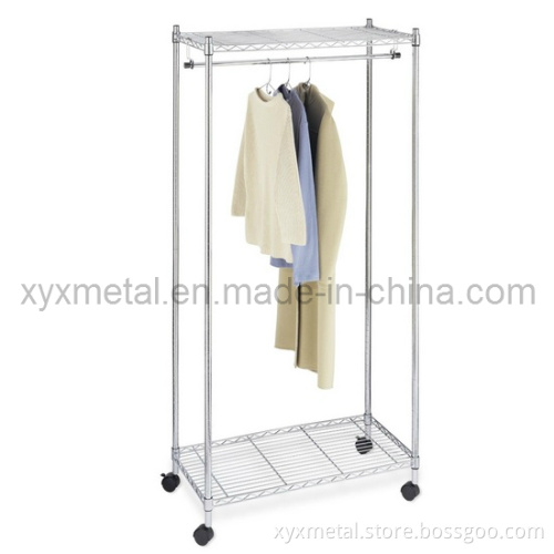 Chrome Garment Rack Wire Shelving